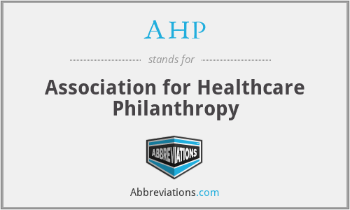AHP - Association for Healthcare Philanthropy