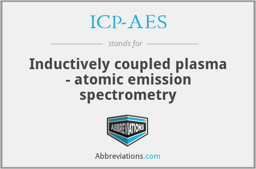 ICP-AES - Inductively coupled plasma - atomic emission spectrometry