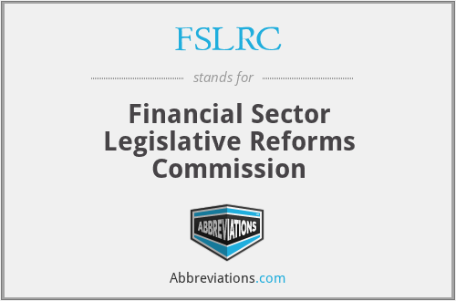 FSLRC - Financial Sector Legislative Reforms Commission