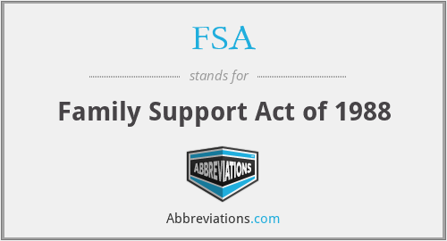 FSA - Family Support Act of 1988