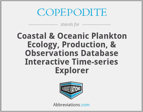 COPEPODITE - Coastal & Oceanic Plankton Ecology, Production, & Observations Database Interactive Time-series Explorer