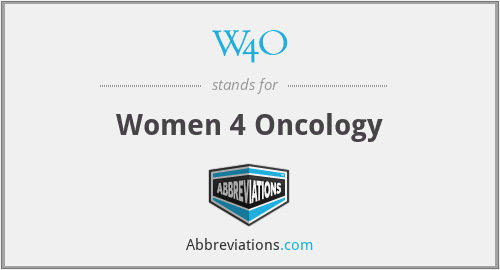 W4O - Women 4 Oncology