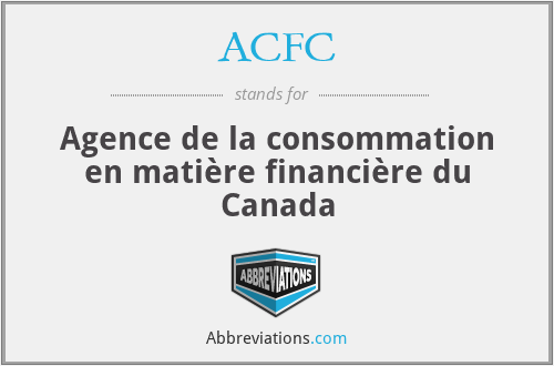 ACFC - Agence de la consommation en matière financière du Canada