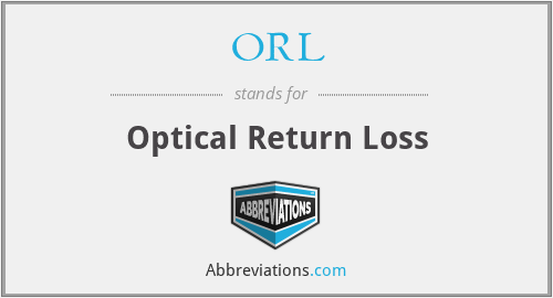 ORL - Optical Return Loss