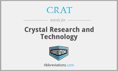 CRAT - Crystal Research and Technology