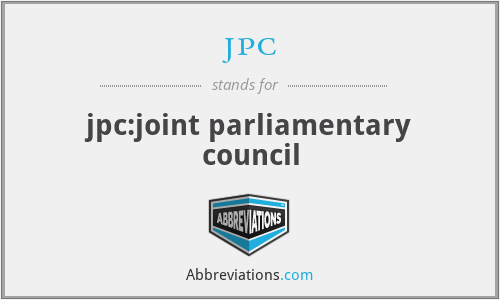 jpc - jpc:joint parliamentary council