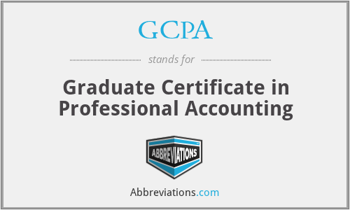 GCPA - Graduate Certificate in Professional Accounting