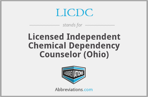 LICDC - Licensed Independent Chemical Dependency Counselor (Ohio)