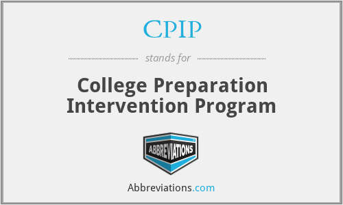 CPIP - College Preparation Intervention Program