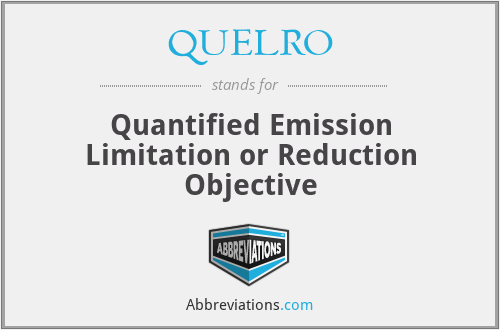 QUELRO - Quantified Emission Limitation or Reduction Objective