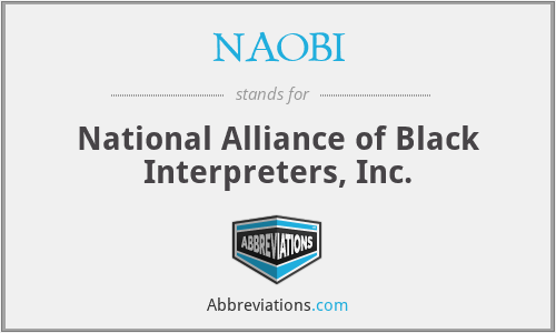 NAOBI - National Alliance of Black Interpreters, Inc.