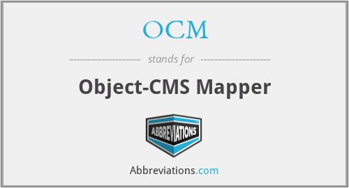OCM - Object-CMS Mapper