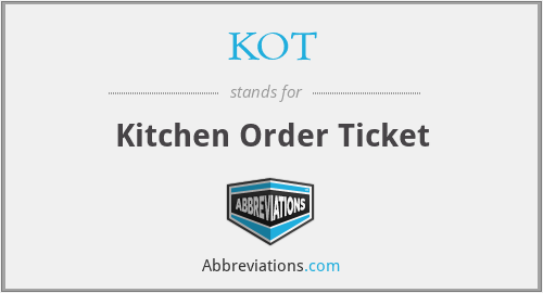 KOT - Kitchen Order Ticket