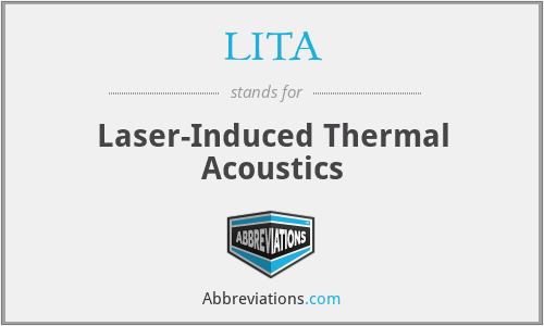 LITA - Laser-Induced Thermal Acoustics