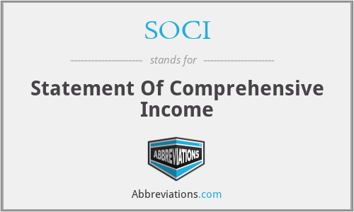 SOCI - Statement Of Comprehensive Income