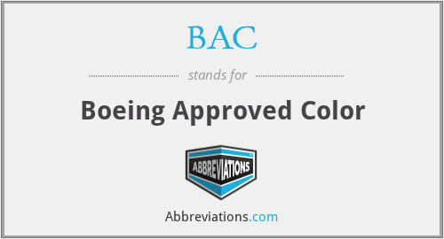 BAC - Boeing Approved Color