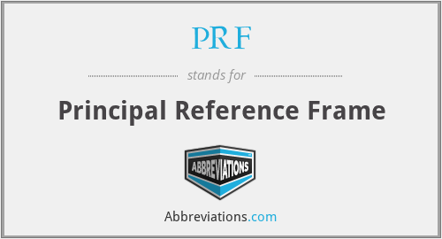 PRF - Principal Reference Frame