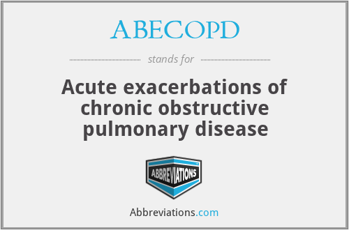 ABECOPD - Acute exacerbations of chronic obstructive pulmonary disease