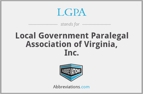 LGPA - Local Government Paralegal Association of Virginia, Inc.