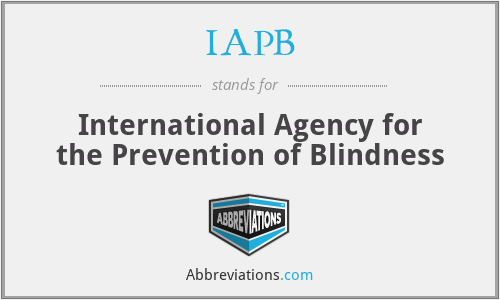 IAPB - International Agency for the Prevention of Blindness