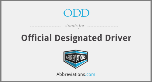 ODD - Official Designated Driver
