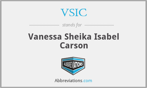 VSIC - Vanessa Sheika Isabel Carson