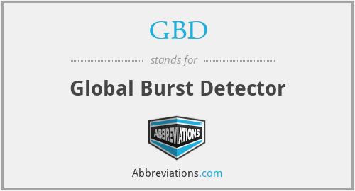 GBD - Global Burst Detector