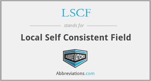 LSCF - Local Self Consistent Field