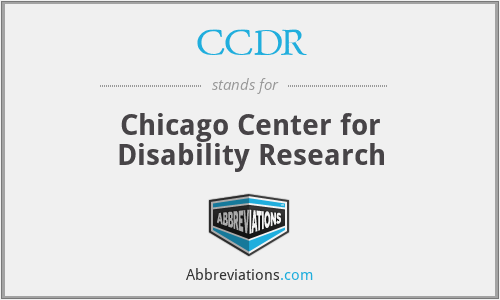 CCDR - Chicago Center for Disability Research