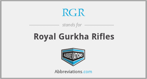 RGR - Royal Gurkha Rifles