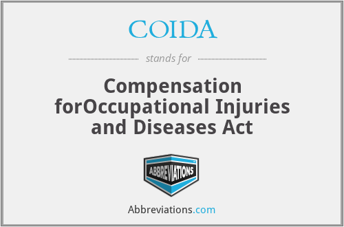 COIDA - Compensation forOccupational Injuries and Diseases Act