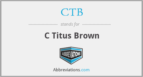 CTB - C Titus Brown