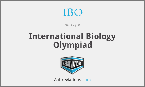IBO - International Biology Olympiad