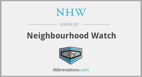 NHW - Neighbourhood Watch