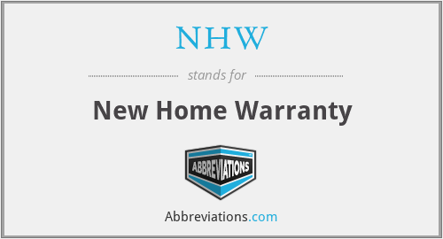 NHW - New Home Warranty