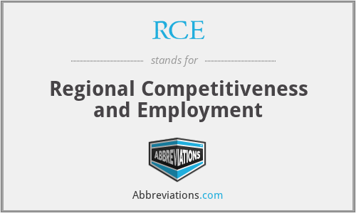 RCE - Regional Competitiveness and Employment
