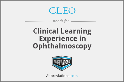 CLEO - Clinical Learning Experience in Ophthalmoscopy