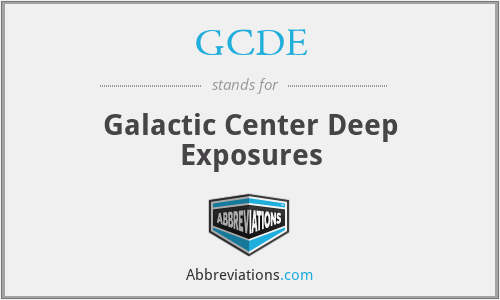 GCDE - Galactic Center Deep Exposures