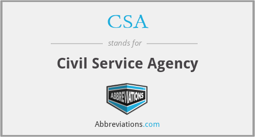 CSA - Civil Service Agency