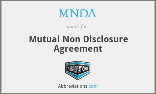 MNDA - Mutual Non Disclosure Agreement
