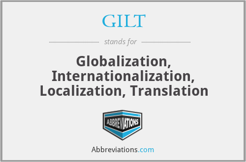 GILT - Globalization, Internationalization, Localization, Translation