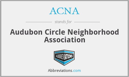 ACNA - Audubon Circle Neighborhood Association