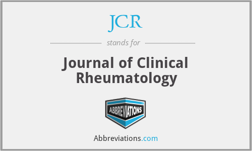 JCR - Journal of Clinical Rheumatology