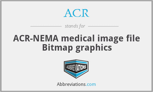 ACR - ACR-NEMA medical image file Bitmap graphics
