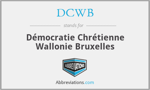 DCWB - Démocratie Chrétienne Wallonie Bruxelles