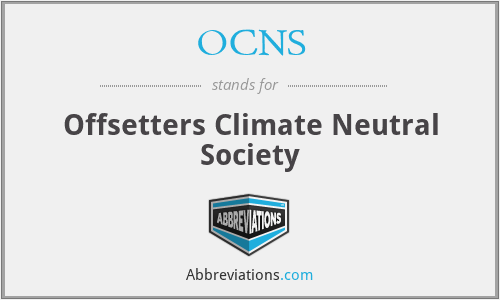 OCNS - Offsetters Climate Neutral Society