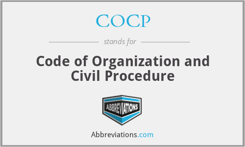 COCP - Code of Organization and Civil Procedure
