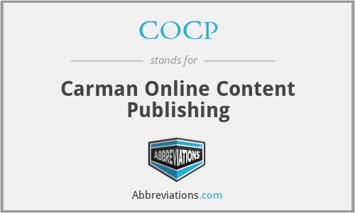 COCP - Carman Online Content Publishing