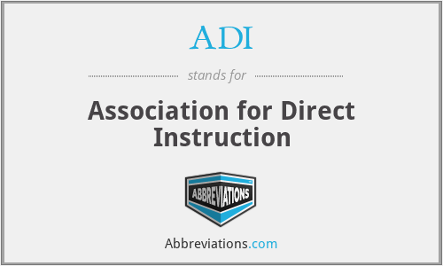 ADI - Association for Direct Instruction