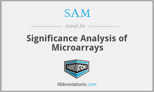 SAM - Significance Analysis of Microarrays